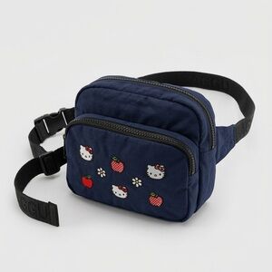 Baggu x Sanrio Hello Kitty Embroidered Fanny Pack Navy Blue Belt Bag Sold Out